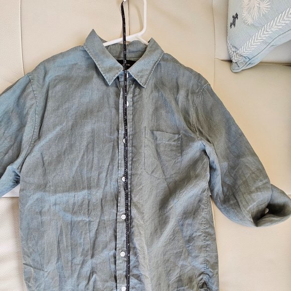 Vince Classic Fit Linen Button Up Shirts Bundle (x2) - Picture 5 of 16